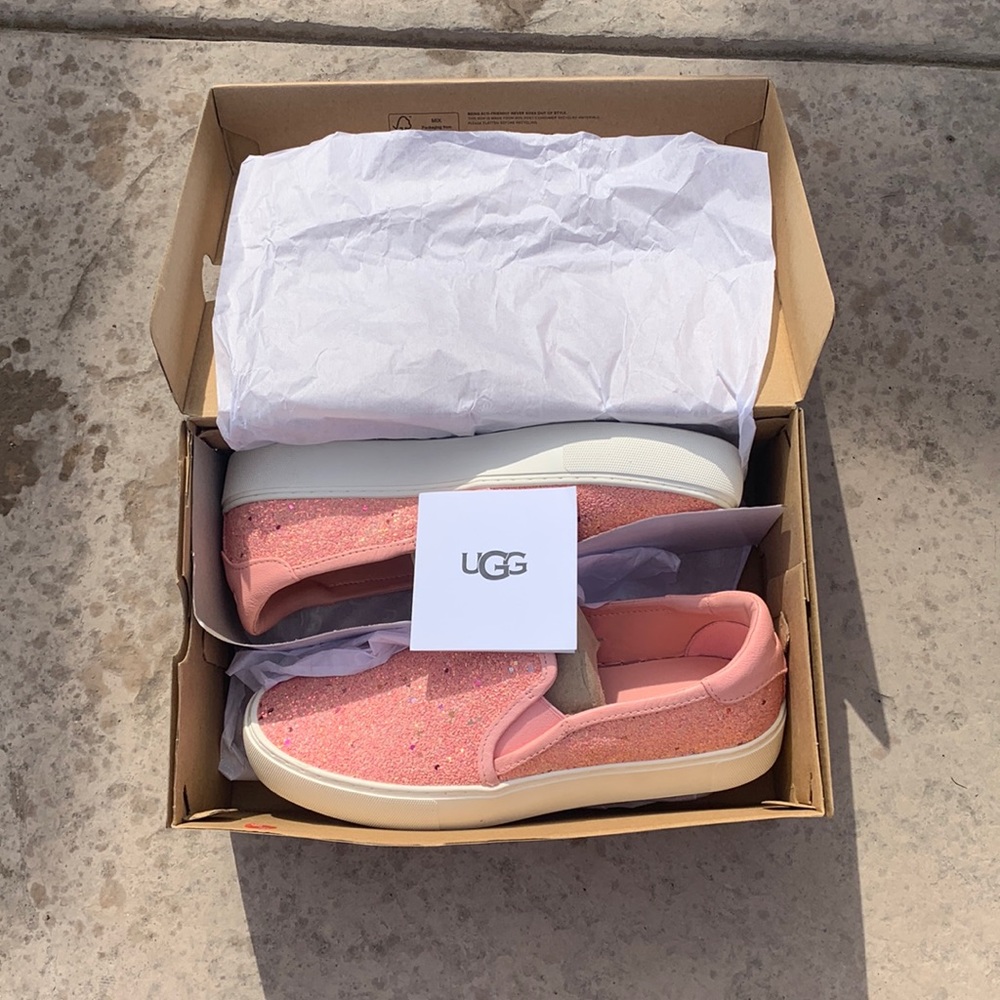 Pink chunky glitter UGG sneakers